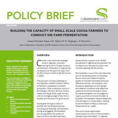 Building the Capacity of Small Scale Cocoa Farmers to Conduct on-Farm Fermentation