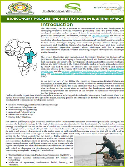 Bioeconomy Policies and Institutions in Eastern Africa