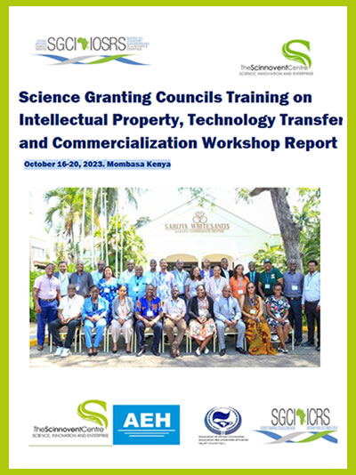 Science Granting Councils Training on Intellectual Property, Technology Transfer and Commercialization Workshop Report